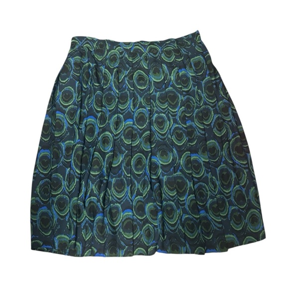 ModCloth Peacock Print Skirt Size 18 - Picture 2 of 5